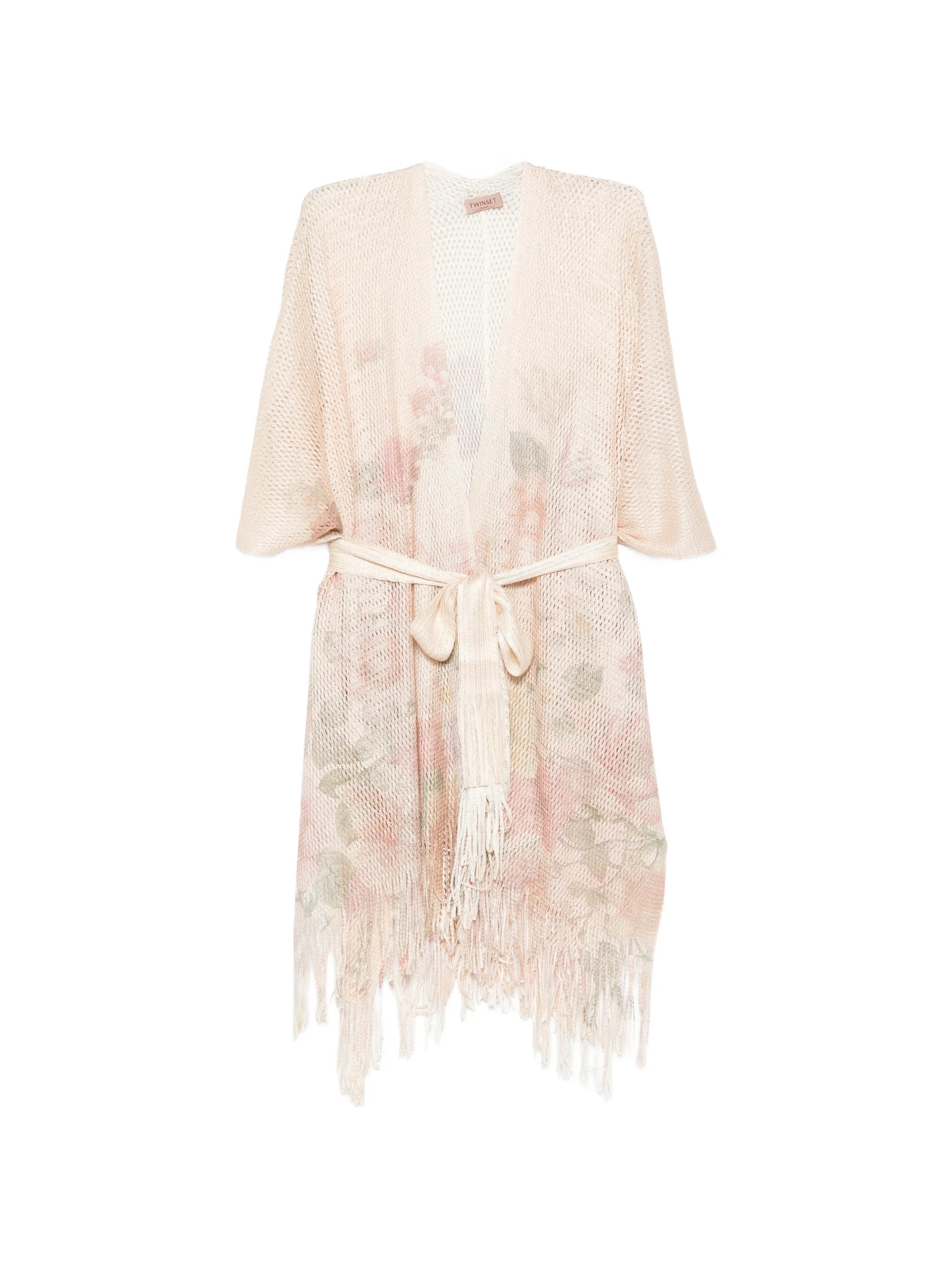 Paréo de plage à franges imprimé floral Twinset
