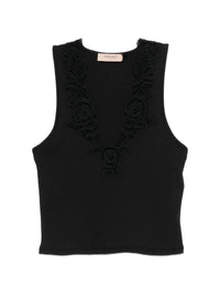 Débardeur côtelé Twinset noir