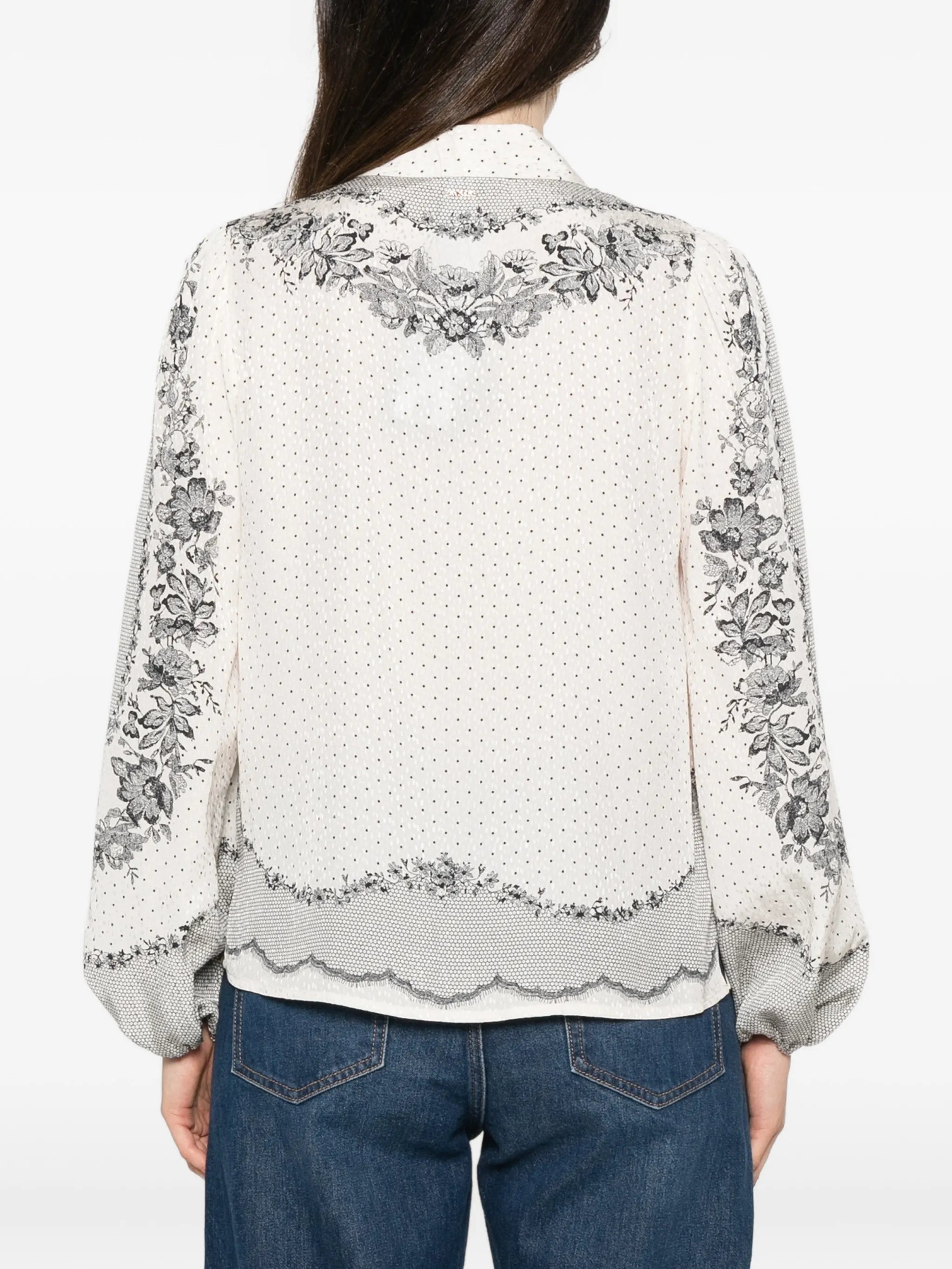 Twinset Blouse en satin jacquard