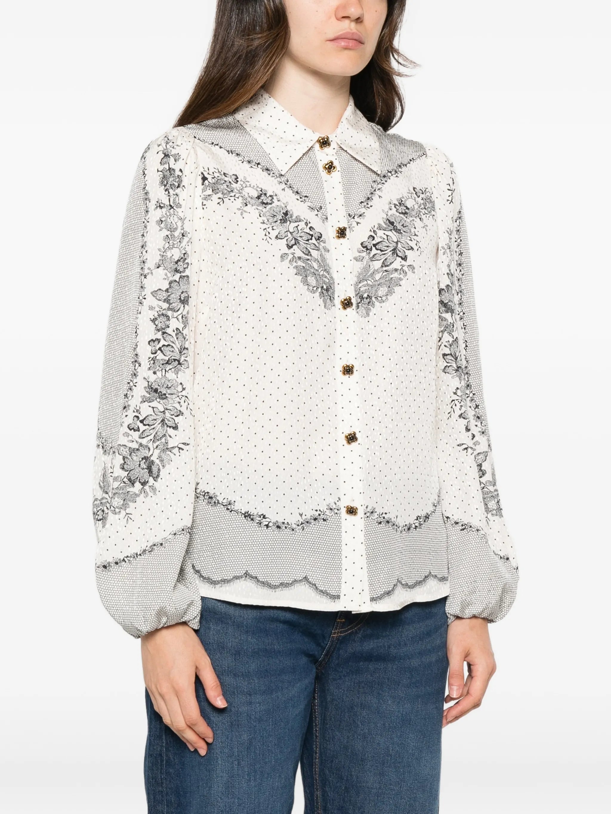 Twinset Blouse en satin jacquard