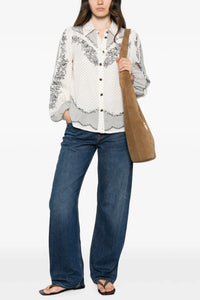 Twinset Blouse en satin jacquard