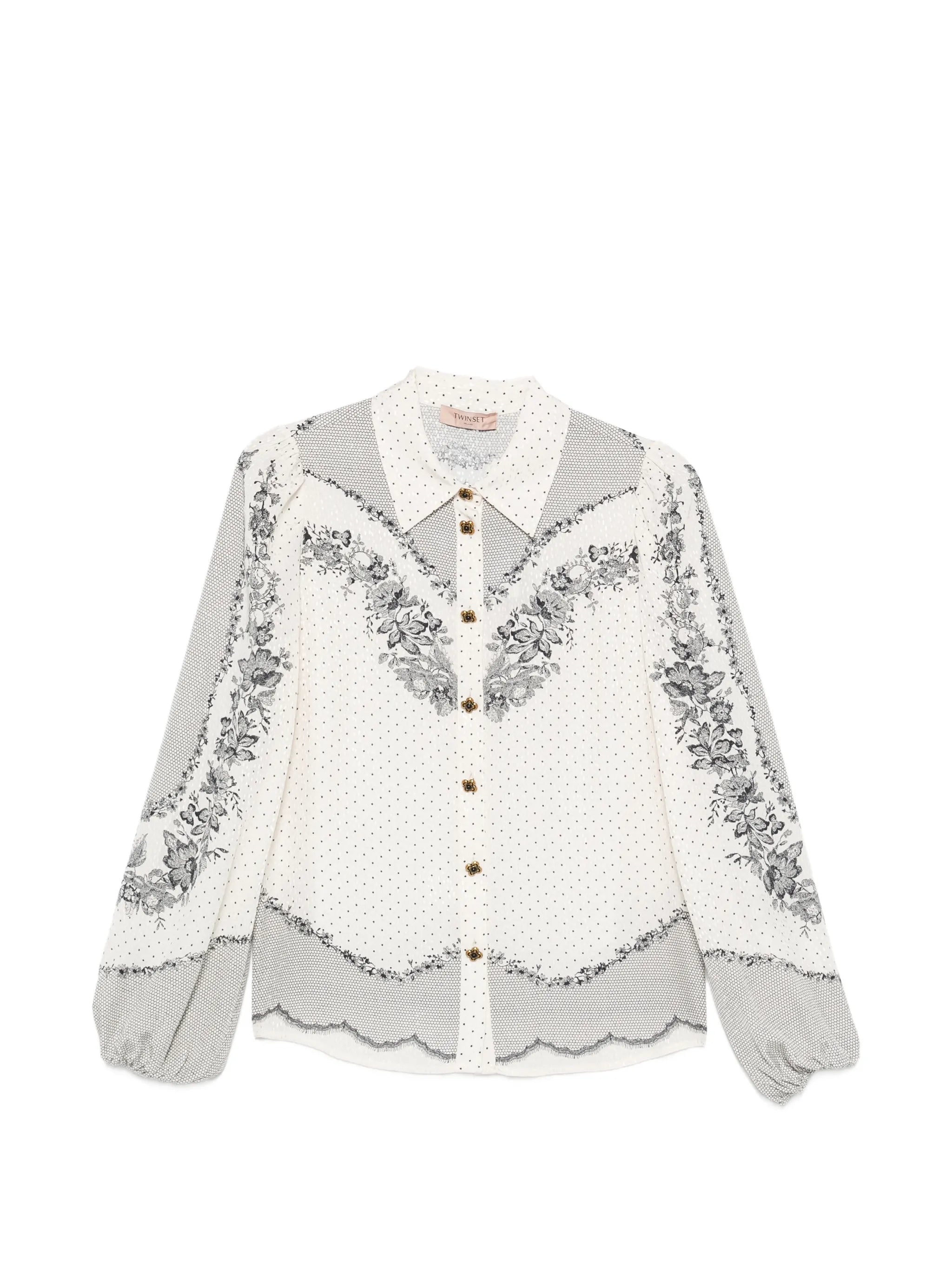 Twinset Blouse en satin jacquard