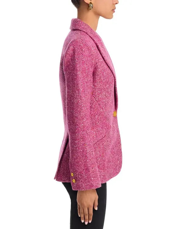 L'Agence Chamberlain Blazer Pink Multi Herringbone