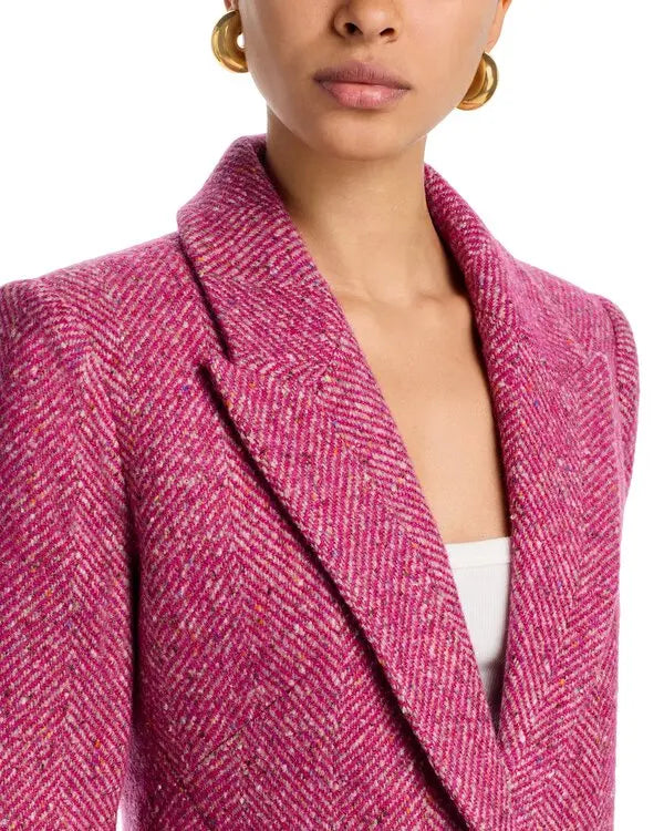 L'Agence Chamberlain Blazer Pink Multi Herringbone