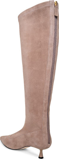 L'Agence Emilie Suede Kitten Heel Boot