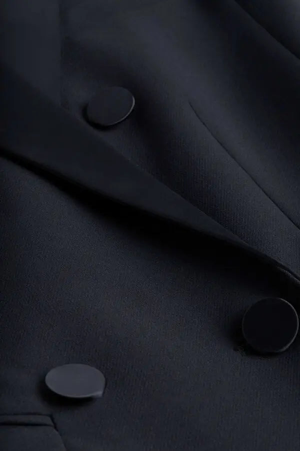 L'Agence 61280PMB-BLAC Robe blazer sans manches Calliope noire