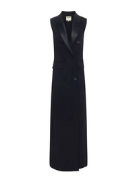 L'Agence 61280PMB-BLAC Robe blazer sans manches Calliope noire