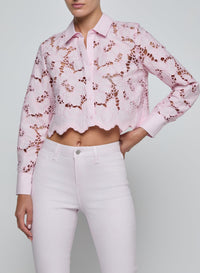 Blouse courte L'Agence Seychelle Pale Cameo Pink