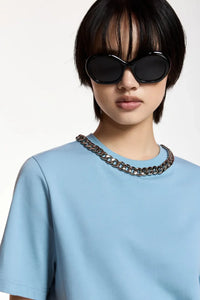 Essentiel AA19 Klaim T-shirt avec chaîne Azure Affair