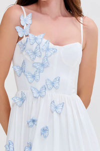 PatBO Flutter Poplin Butterfly Midi Dress