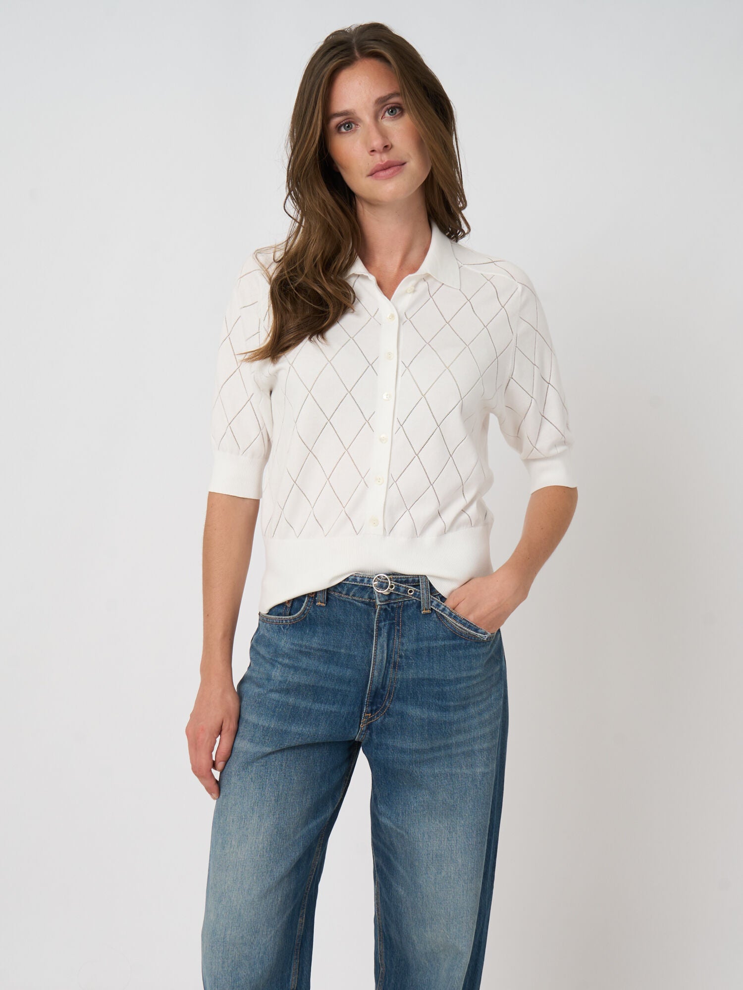 Repeat Superfine Cotton Polo Knit