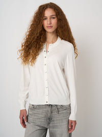 Repeat Superfine Cotton Cardigan White