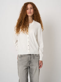 Repeat Superfine Cotton Cardigan White