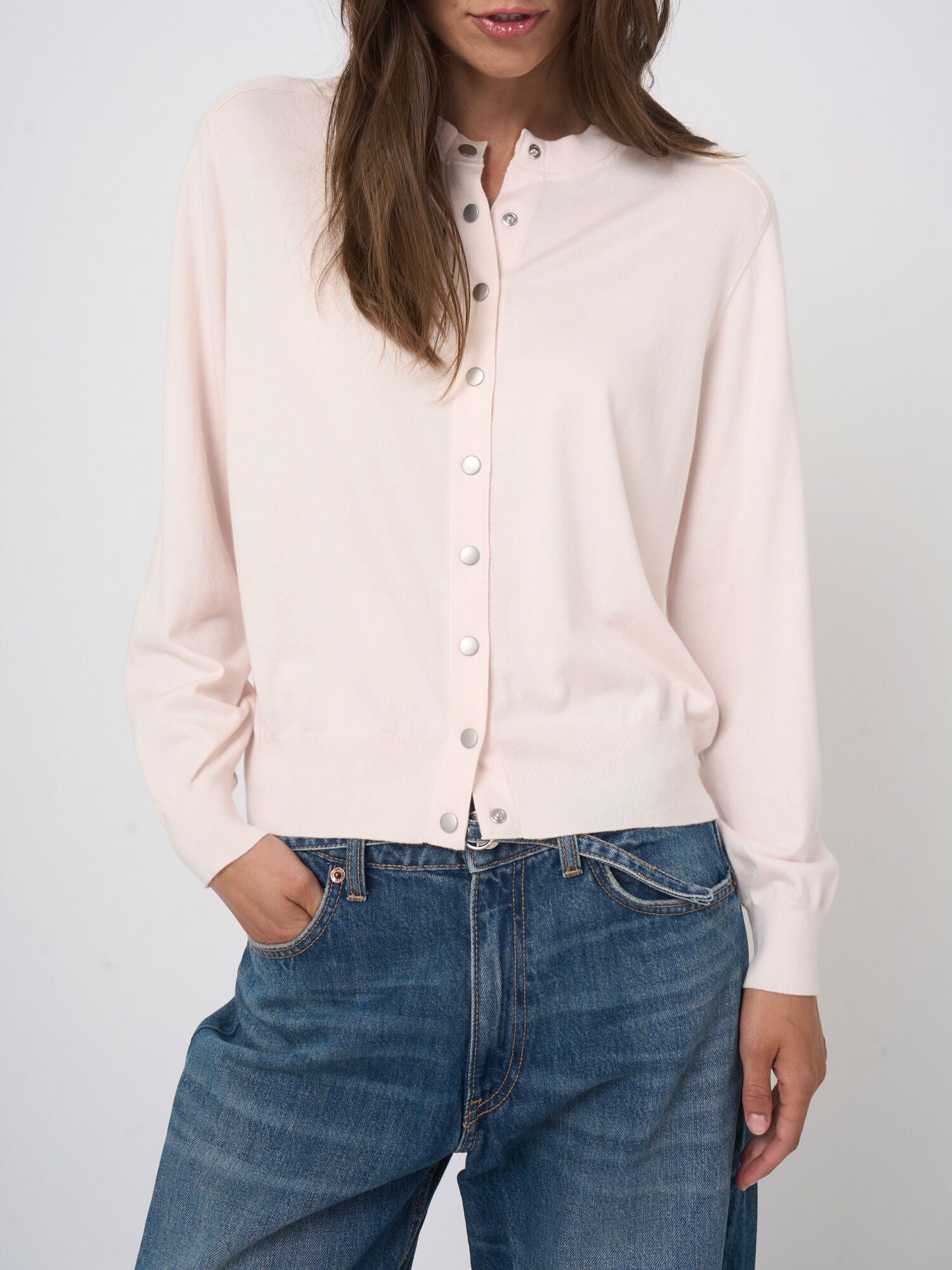 Repeat Superfine Cotton Cardigan Gloss
