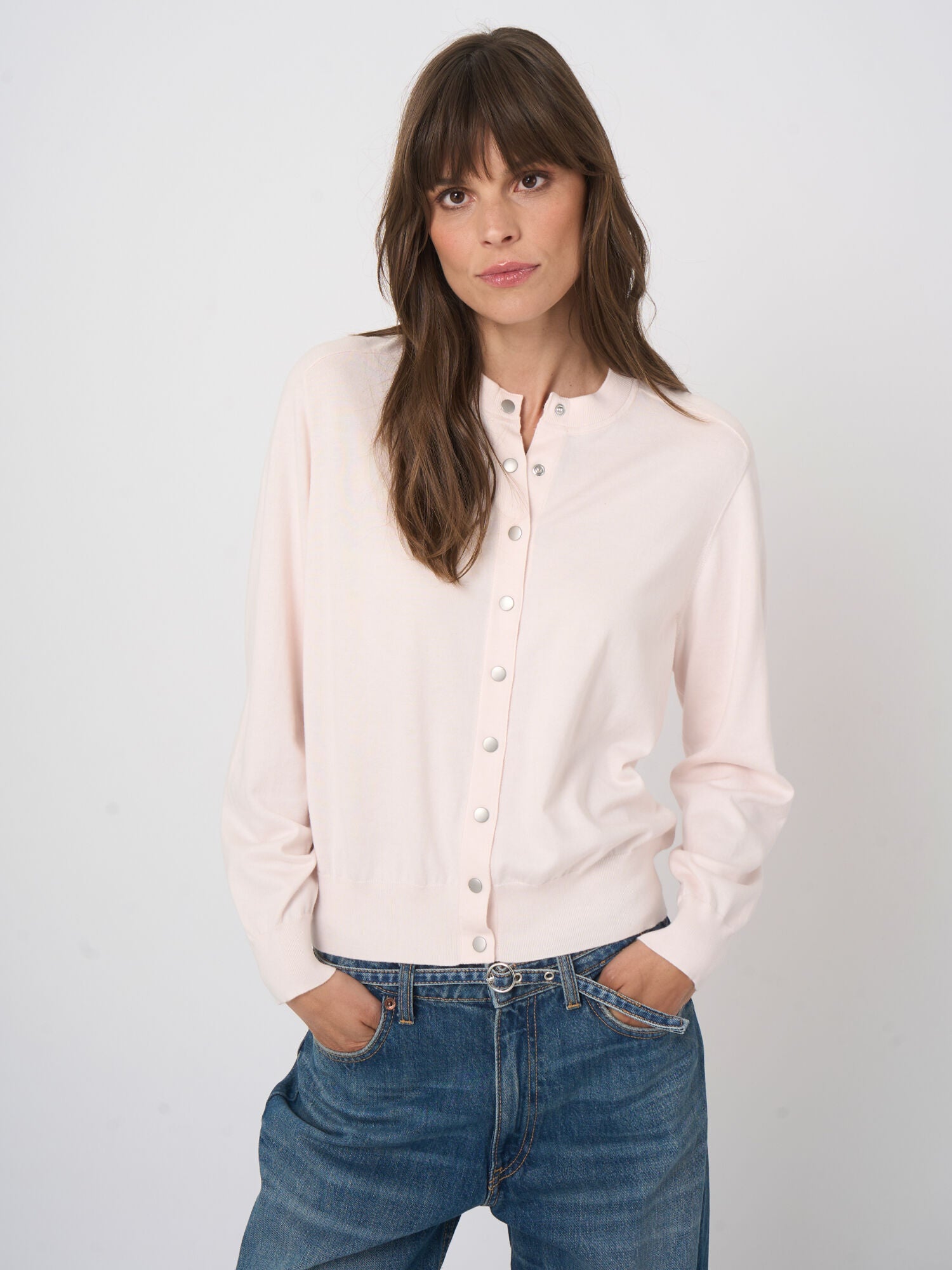 Repeat Superfine Cotton Cardigan Gloss