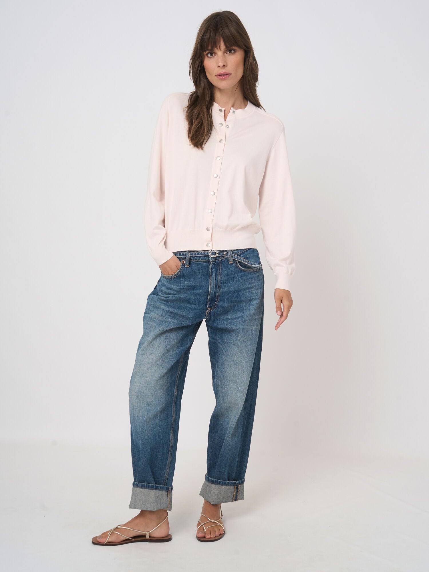 Repeat Superfine Cotton Cardigan Gloss