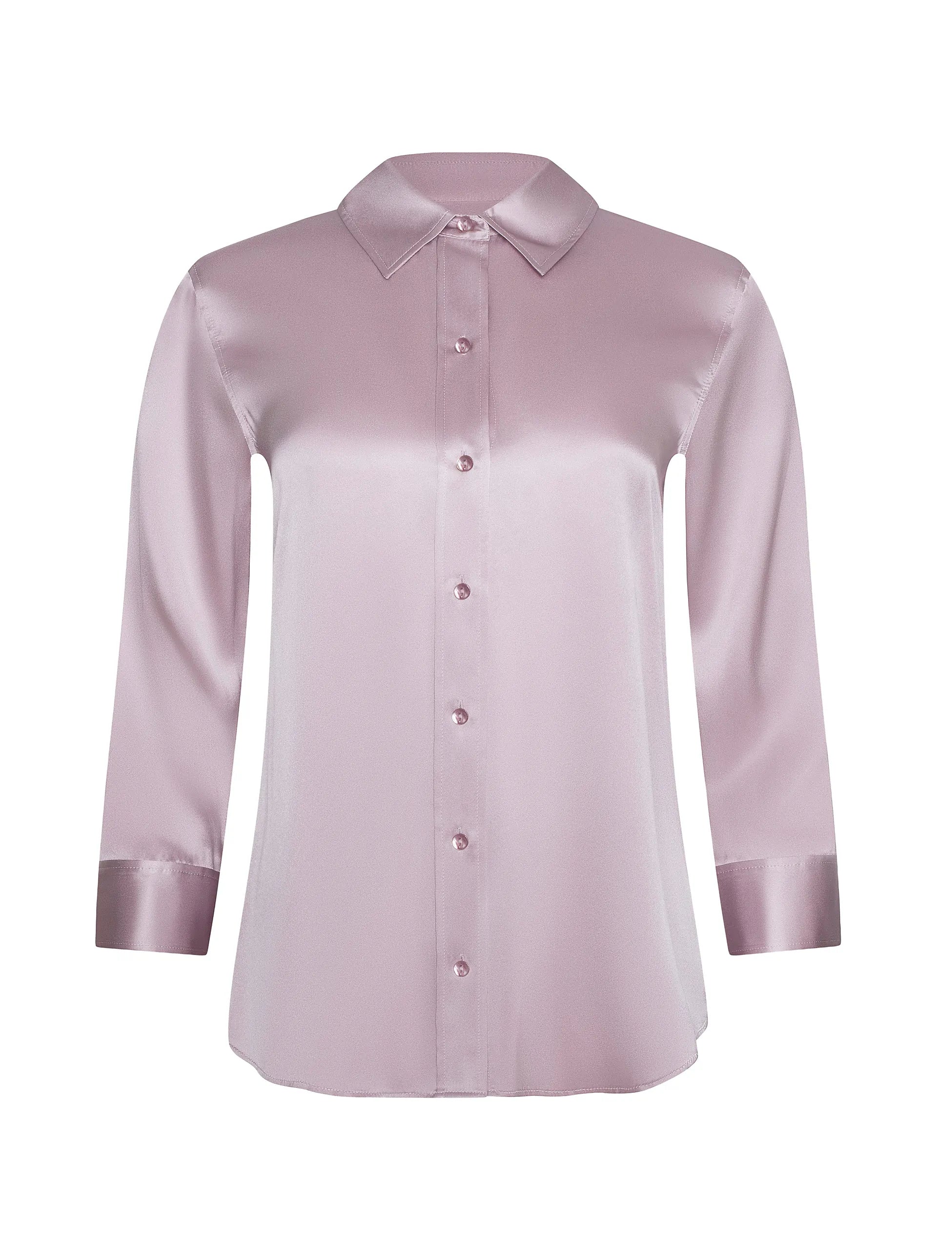 L'Agence Blouse en soie Dani Lilas glacé
