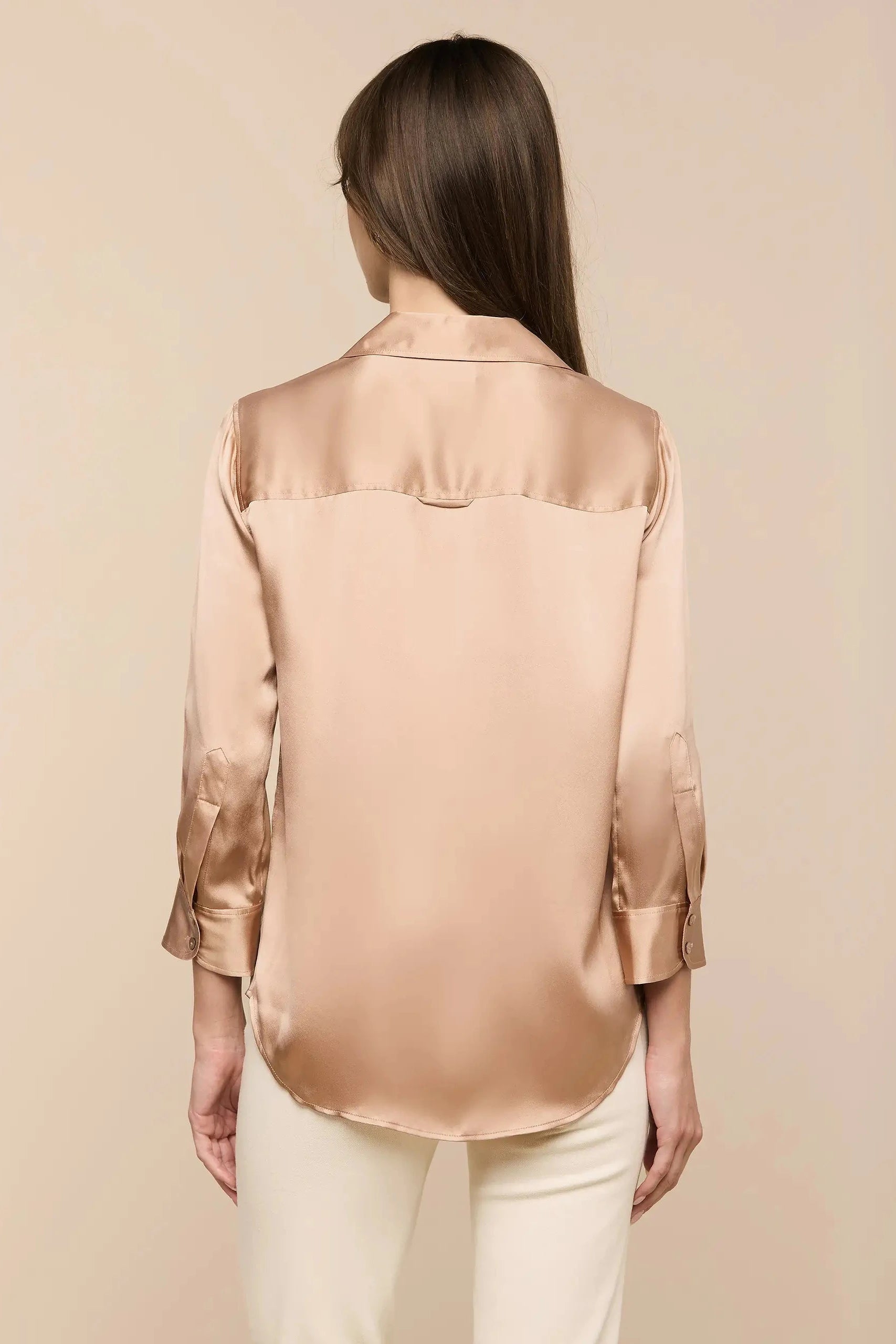 L'Agence Dani 3/4 Sleeve Blouse Soft Nude