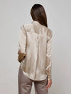 L'Agence Tyler Silk Blouse Smoke Gray