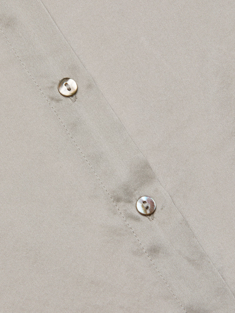 L'Agence Tyler Silk Blouse Smoke Gray