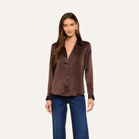 L'Agence Tyler Long-Sleeve Blouse Concord Grape Multiphoto Floral