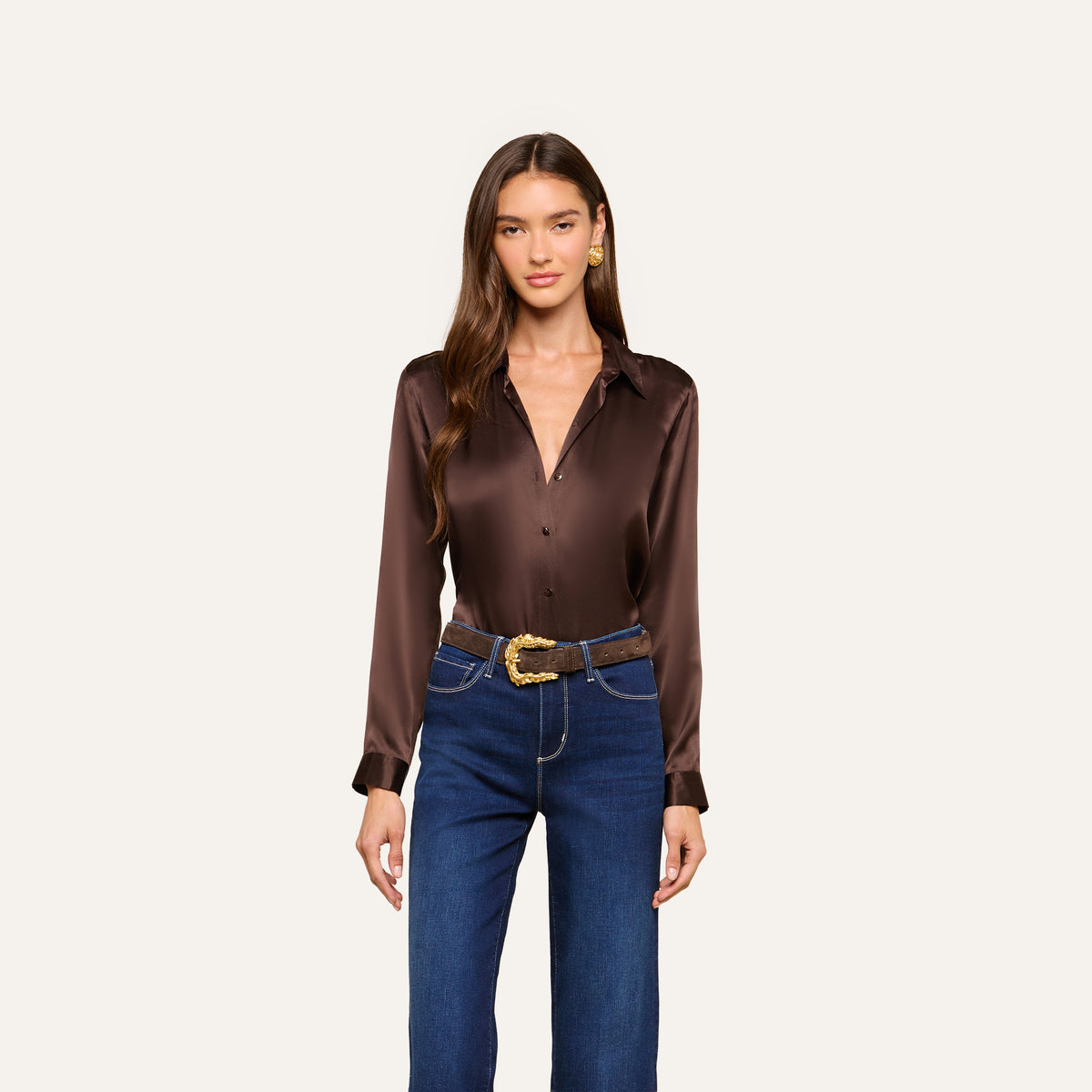 L'Agence Tyler Long-Sleeve Blouse Concord Grape Multiphoto Floral