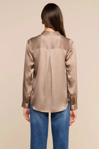 L'Agence Tyler Long-Sleeve Blouse - Light Cardamom