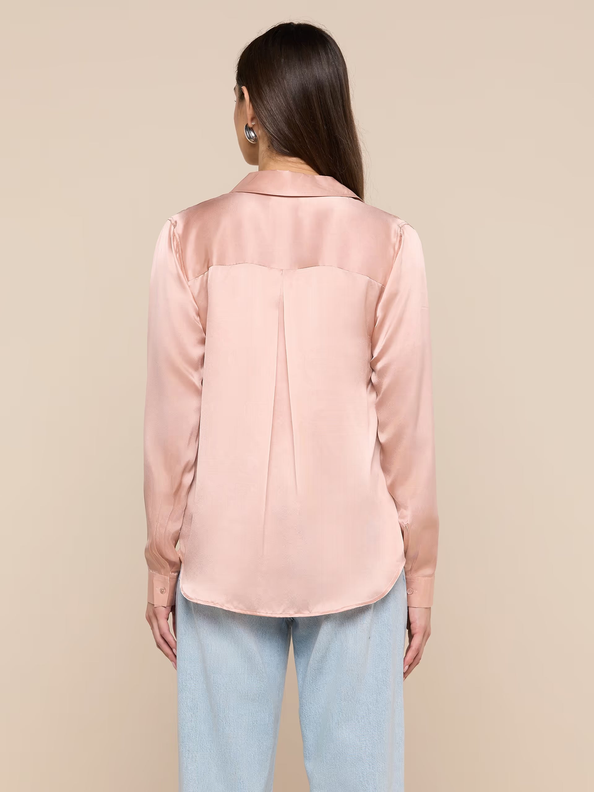 L'Agence Blouse en soie Tyler Misty Rose