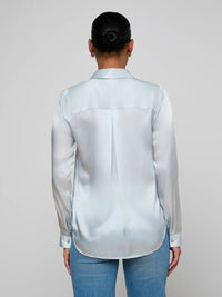 Blouse en soie Tyler L'Agence Bleu brume pâle