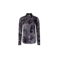 L'Agence Tyler Long-Sleeve Blouse Concord Grape Multiphoto Floral