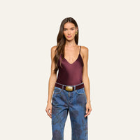 L'Agence Lexi Camisole Deep Sangria