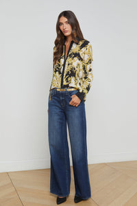 L’Agence Gio Long Sleeve Silk Blouse