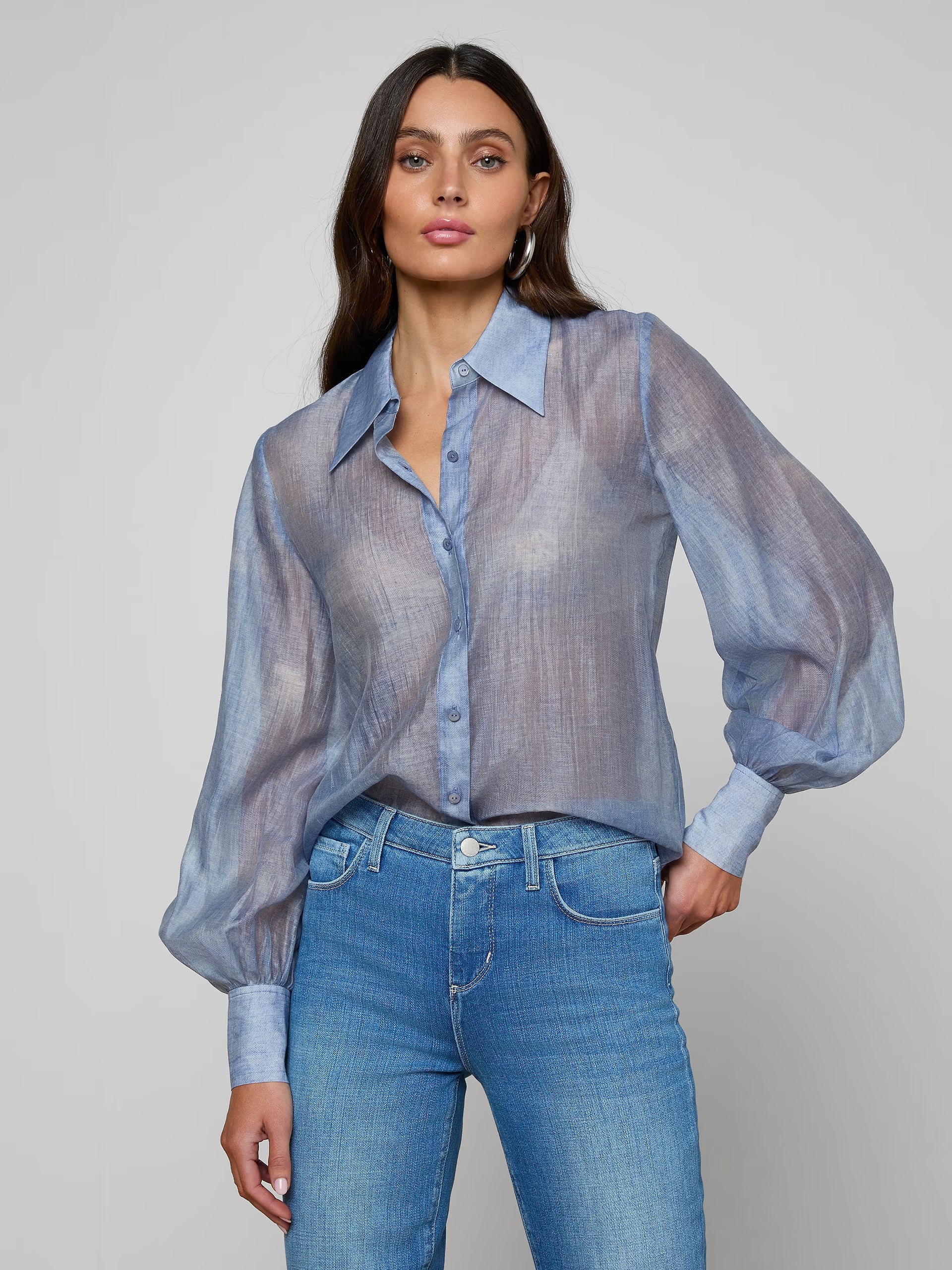 Blouse Jayleen L'Agence Bleu port pâle