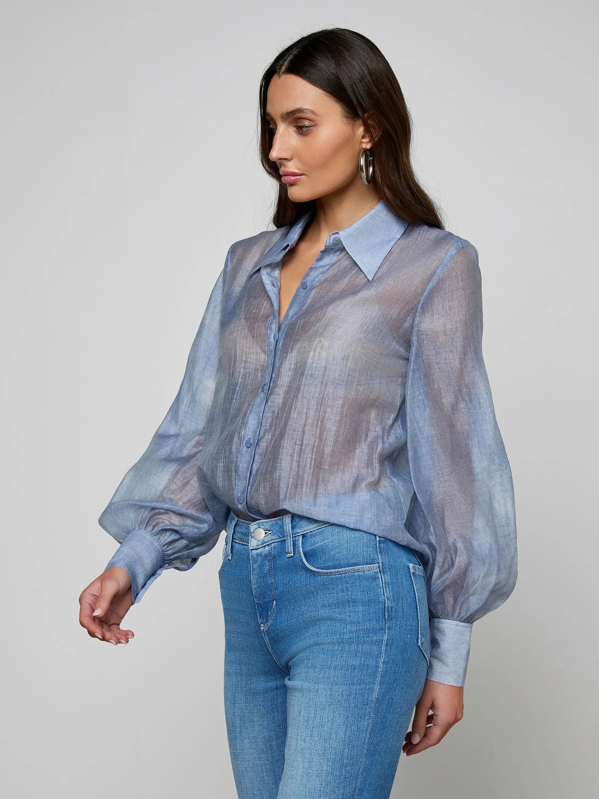 Blouse Jayleen L'Agence Bleu port pâle