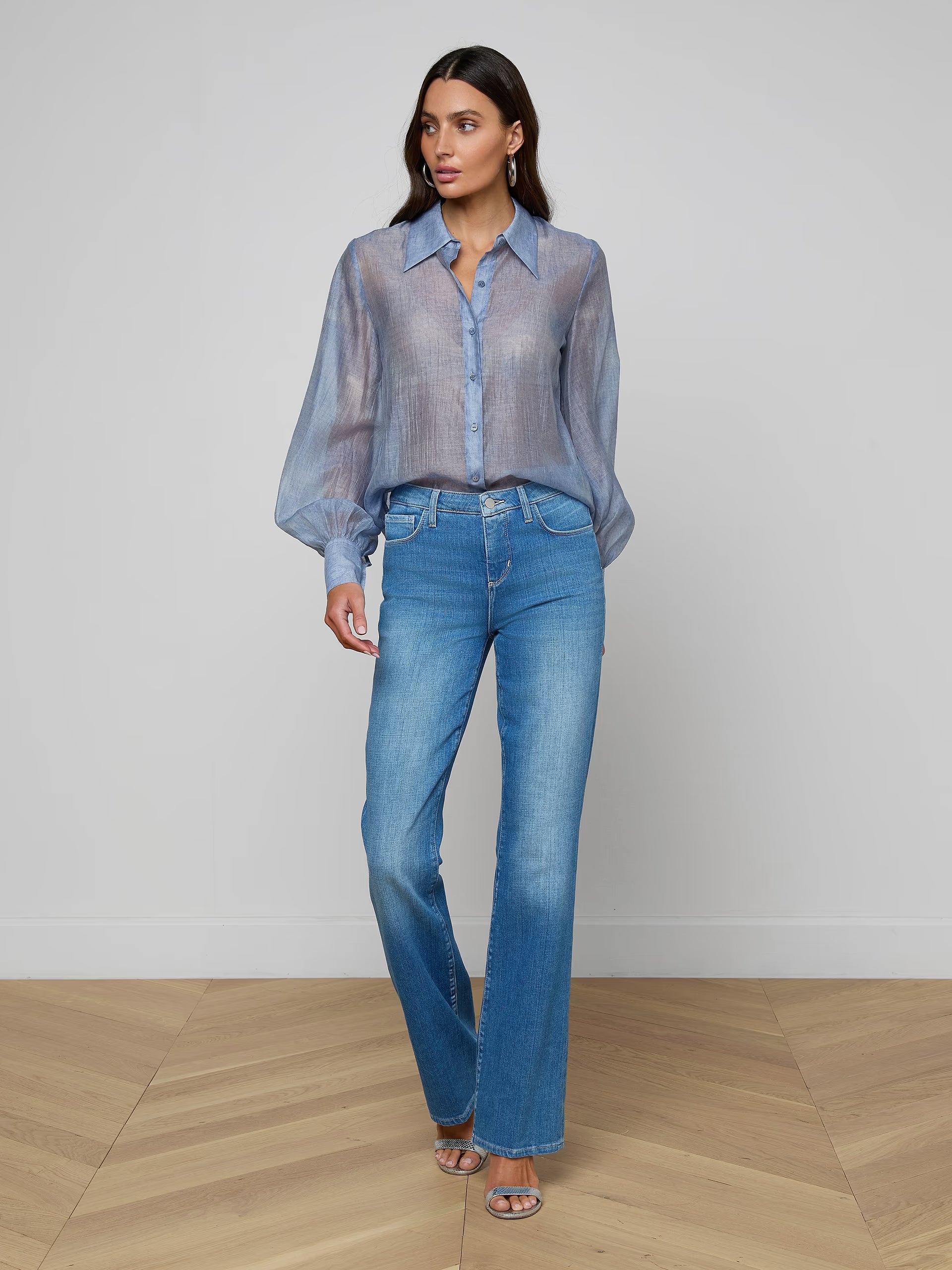 Blouse Jayleen L'Agence Bleu port pâle
