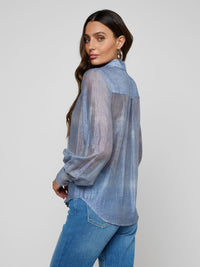 Blouse Jayleen L'Agence Bleu port pâle