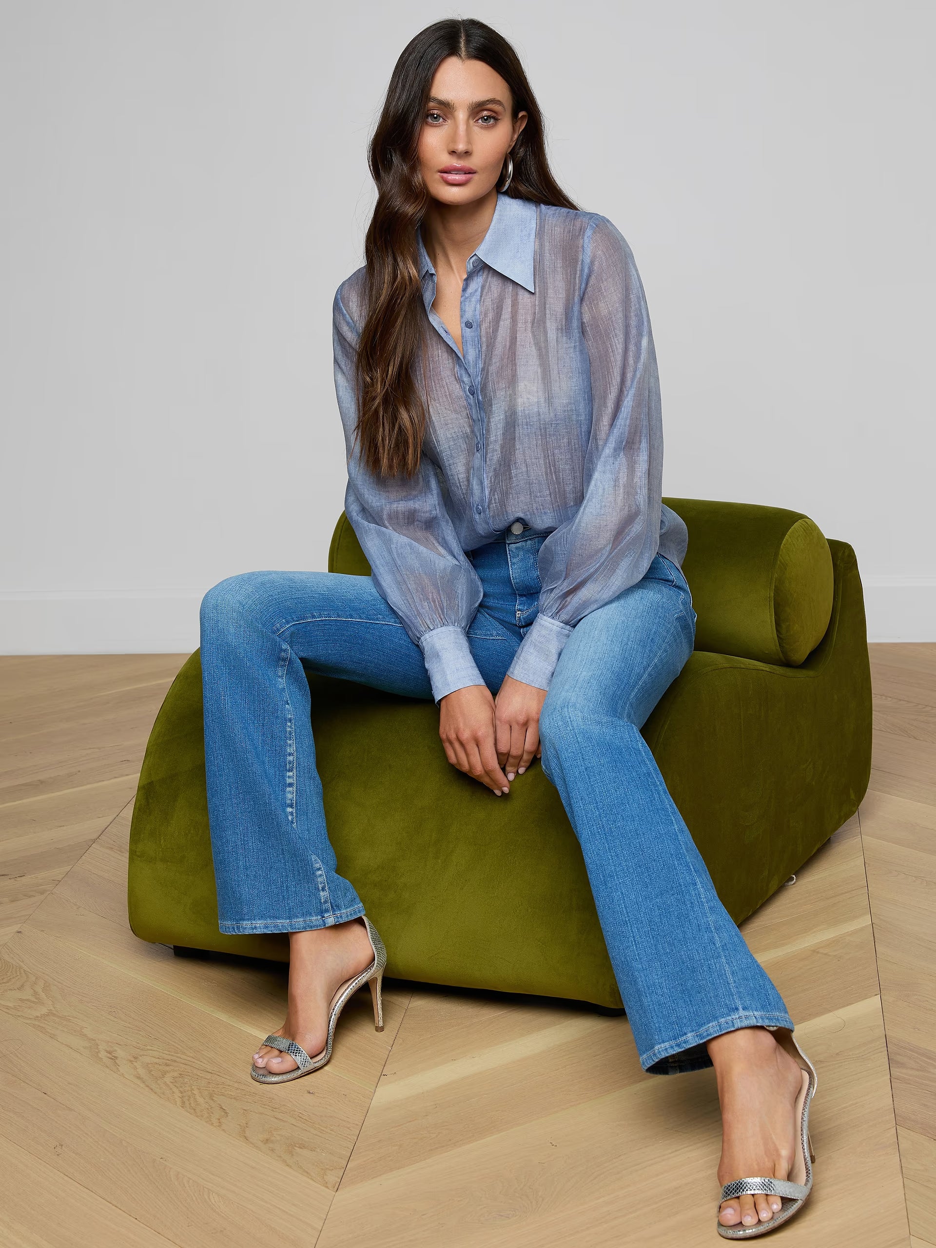 Blouse Jayleen L'Agence Bleu port pâle