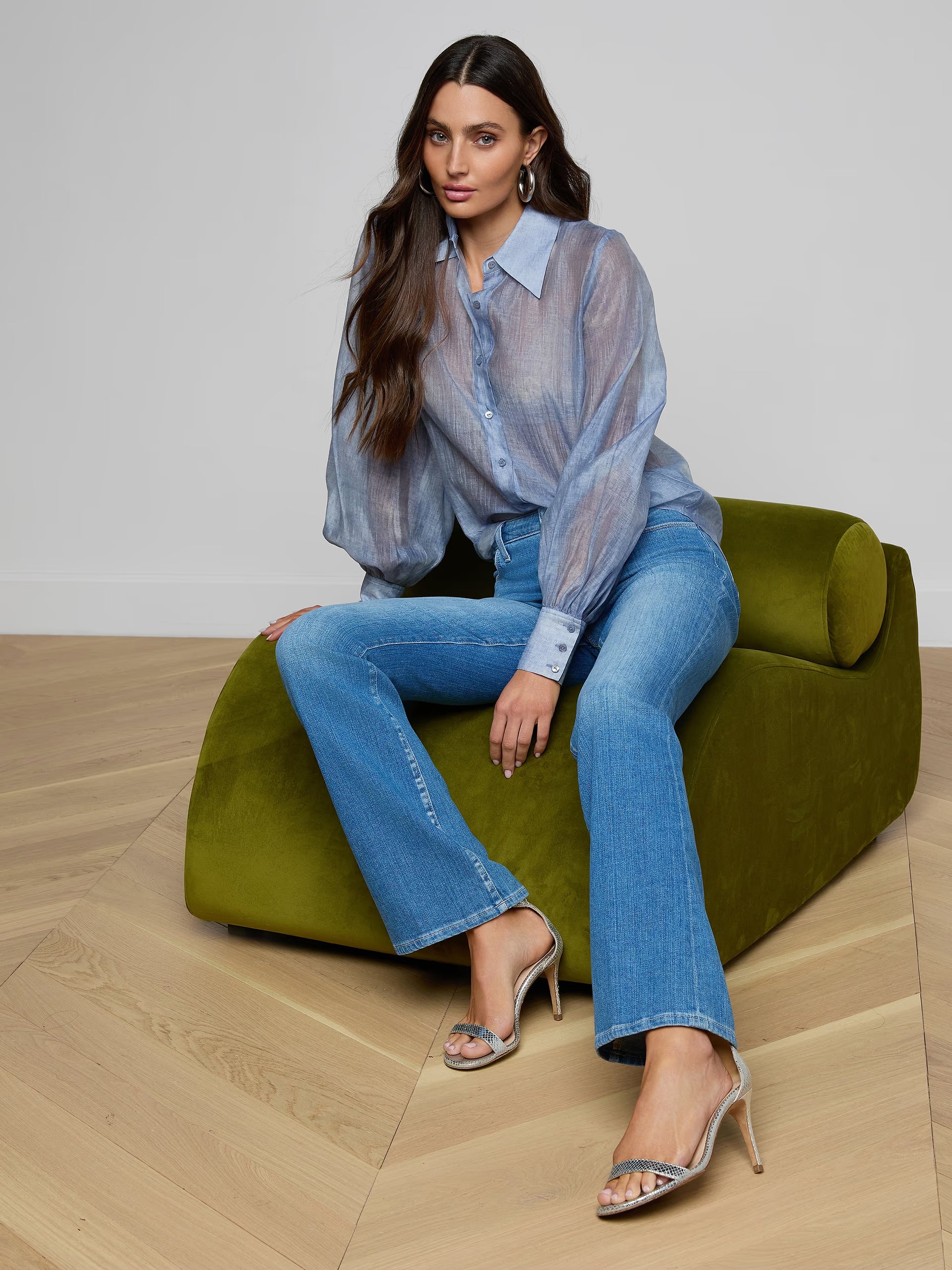 Blouse Jayleen L'Agence Bleu port pâle
