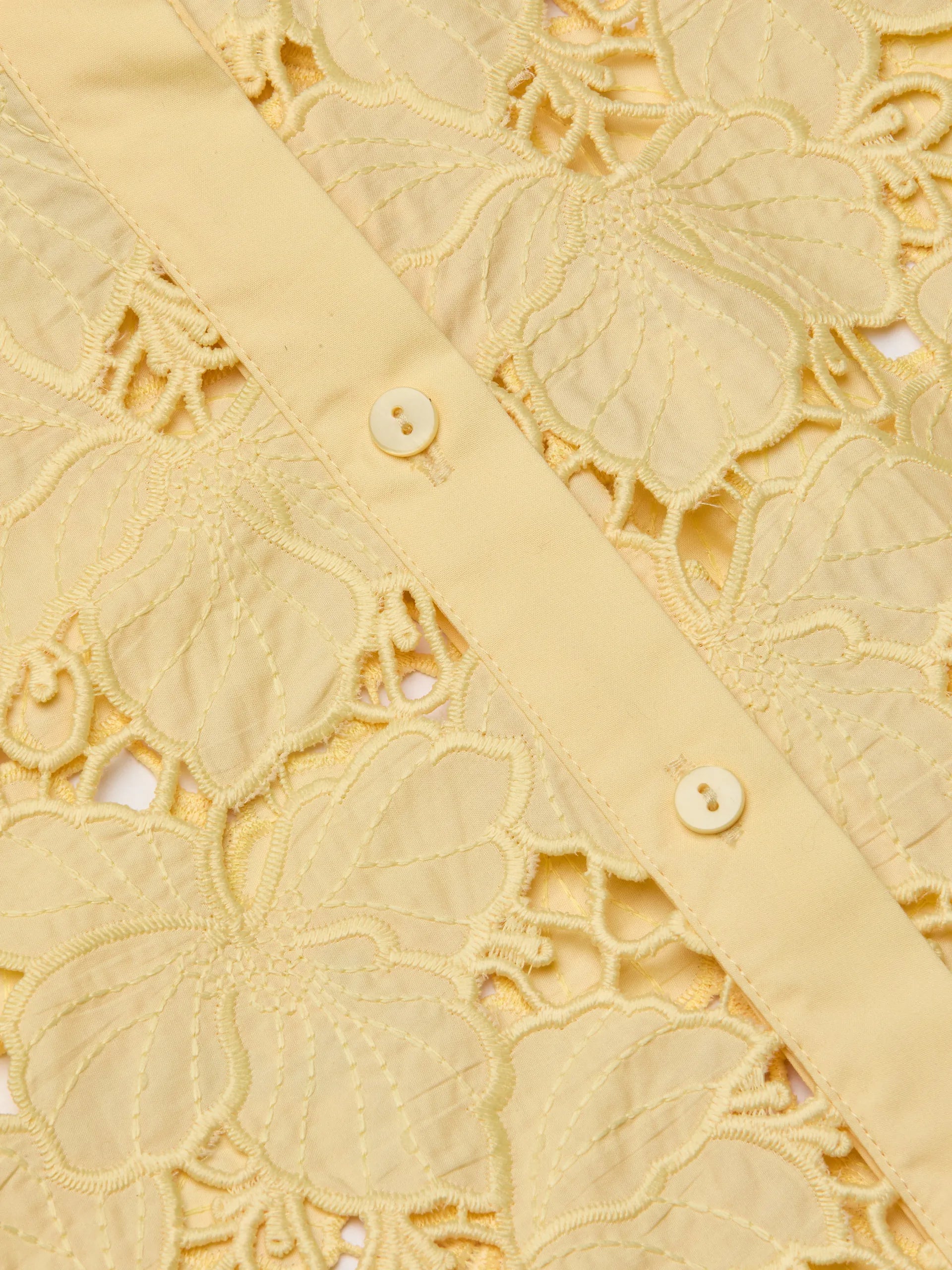Blouse courte en broderie anglaise Seychelle L'Agence Sorbet citron