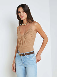 L'Agence Gelina Ruched Bodysuit