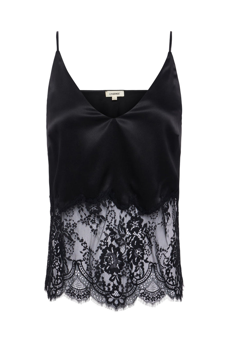 L'Agence Bryna Silk Lace Camisole