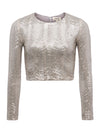 L'Agence Rogan Sequin Cropped Top