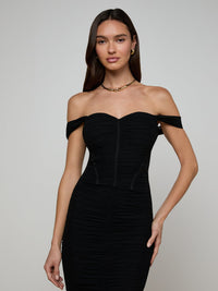 L’agence Asuka Mesh Corset Top