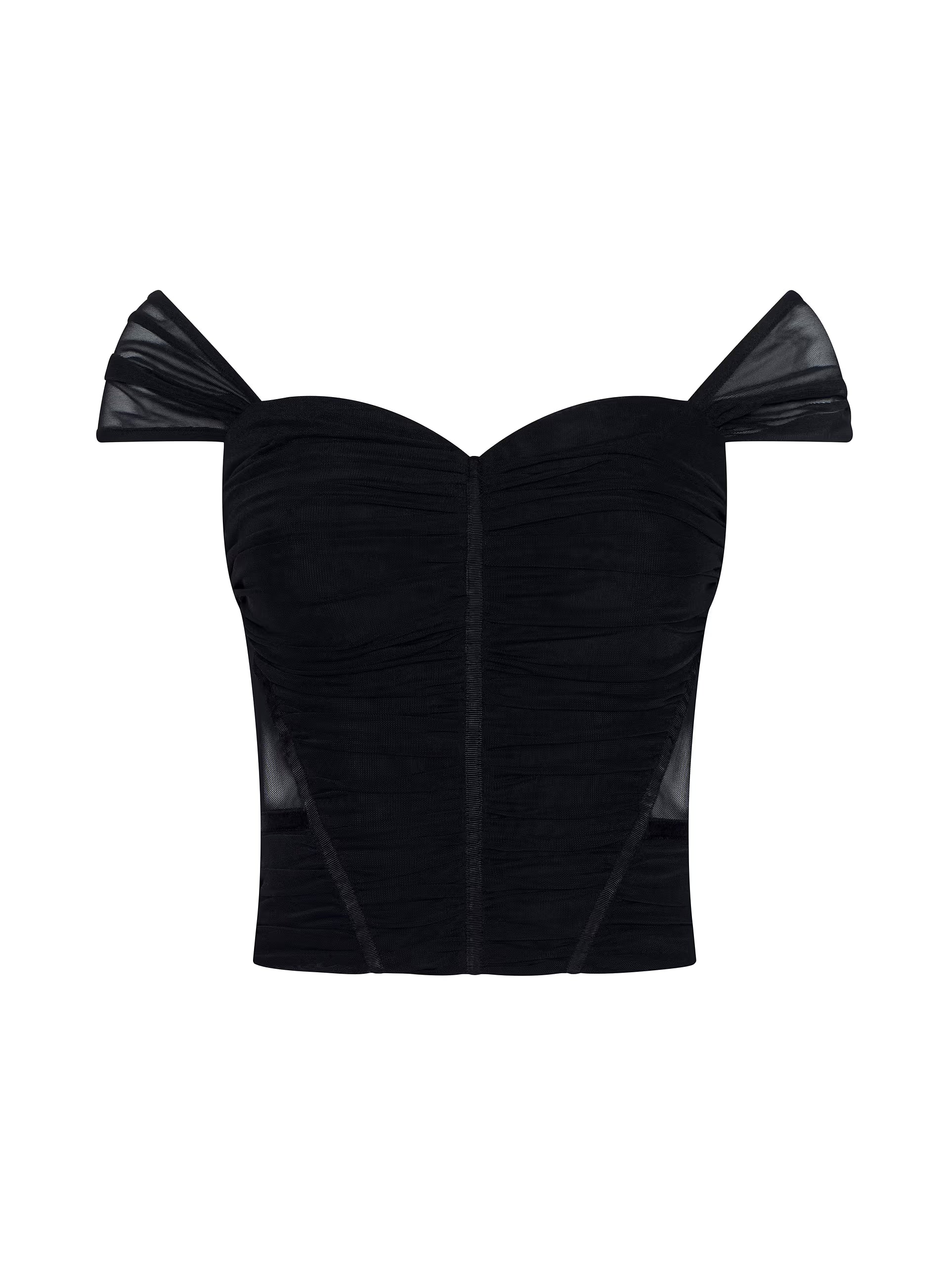 L’agence Asuka Mesh Corset Top