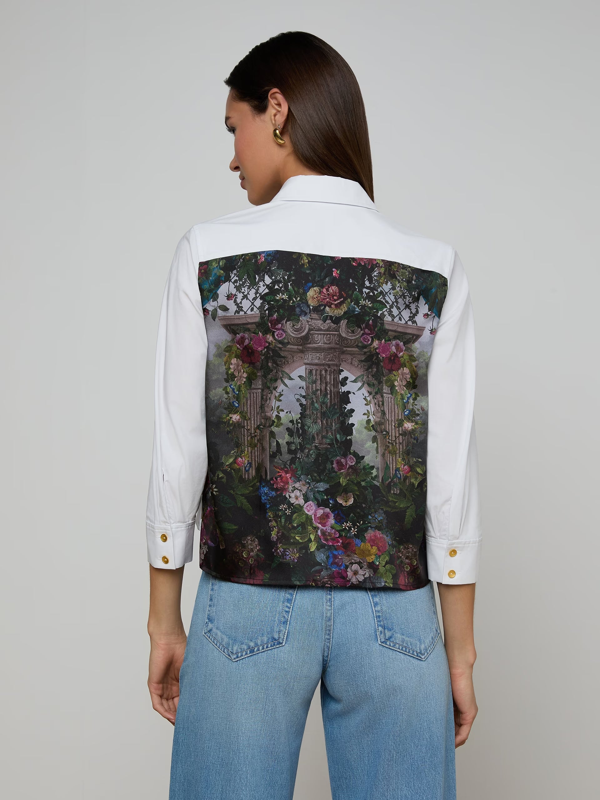 L'Agence Fawn Floral Print Shirt