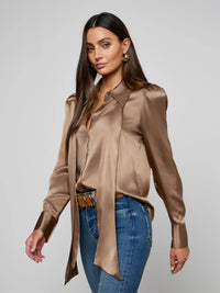 L'Agence Honey Silk Blouse