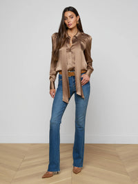 L'Agence Honey Silk Blouse