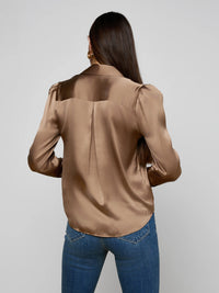 L'Agence Honey Silk Blouse