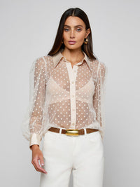 L'Agence Sophie Long-Sleeved Blouse Ecru