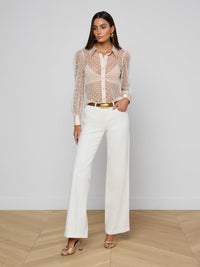 L'Agence Sophie Long-Sleeved Blouse Ecru